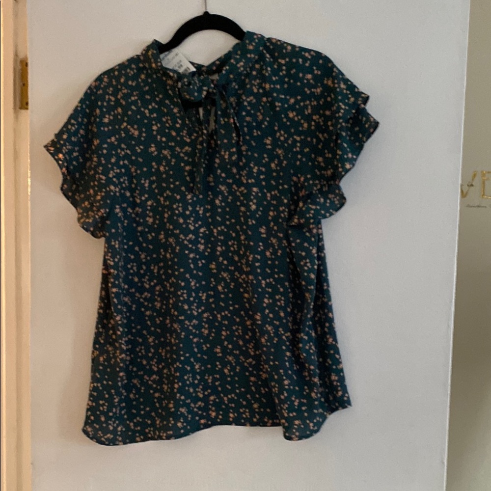 Floral Green Blouse